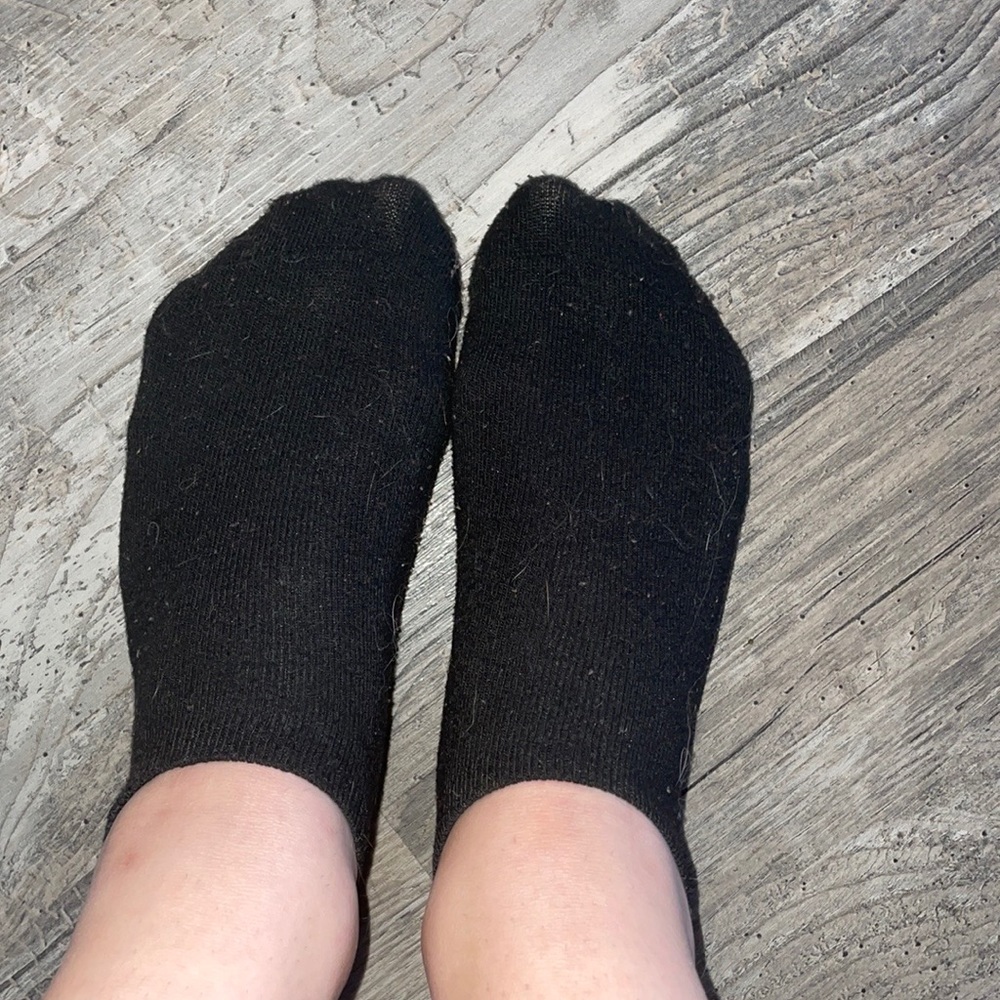 Used black women’s socks Hanes dancer socks